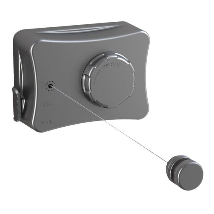 Sfoara de uscat rufe, extensibila, 5, 1 m, capacitate de incarcare 40 kg, ABS + otel inoxidabil 304, pentru uz interior si exterior, potrivita pentru uscarea rufelor, a plapumelor si a paturilor, 12, 8 x 9, 8 x 6, 8 cm, gri