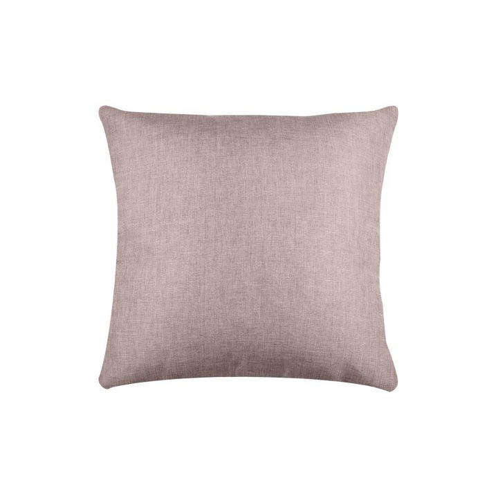 Perna Decorativa, Stof, Bea, Materiale De Inalta Calitate, Husa Durabila, Insertie Detasabila, 50x50, Pudra
