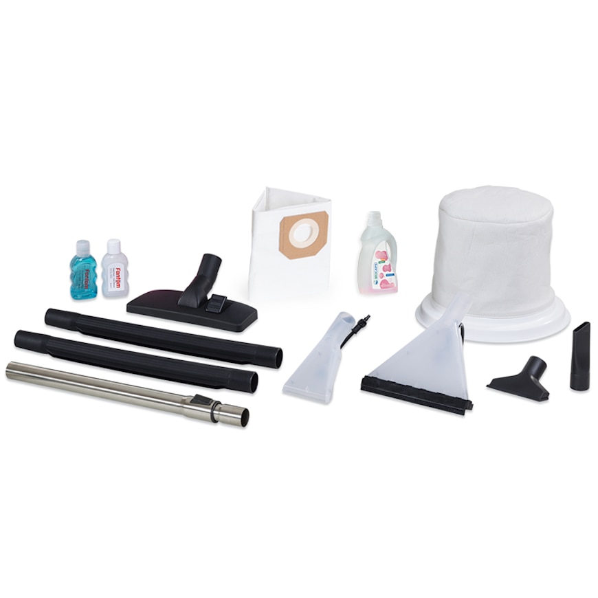 Aspirator cu spalare ROBOTIX CC9500 Injectie-Extractie, absorbtie lichid/solid, 9lt, Curatator de pete textile, saltele, covoare, tapiterii, mocheta, Negru