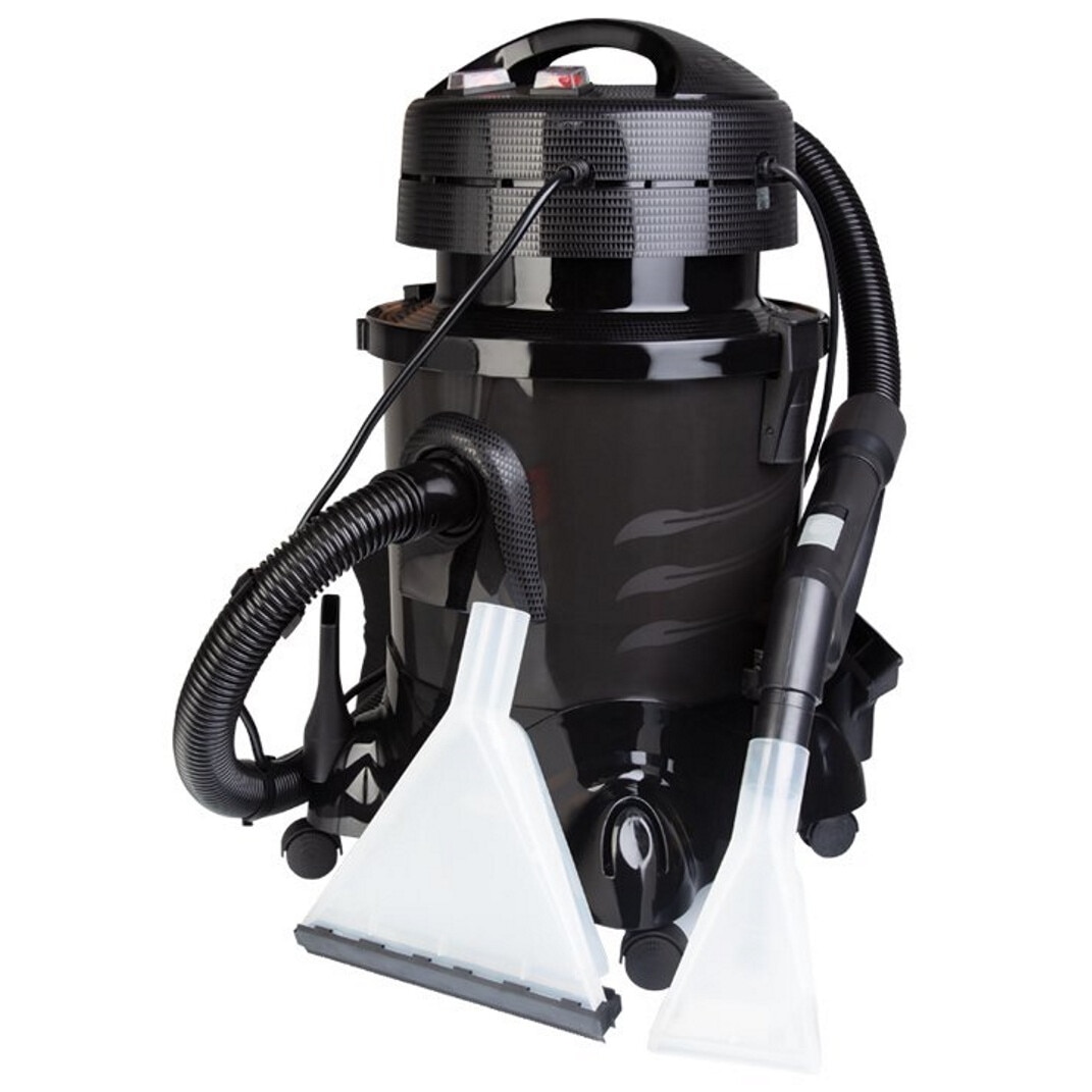 Aspirator cu spalare ROBOTIX CC9500 Injectie-Extractie, absorbtie lichid/solid, 9lt, Curatator de pete textile, saltele, covoare, tapiterii, mocheta, Negru