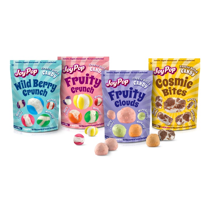 Bomboane crocante JoyPop Crunch Fructe de padure, 35g