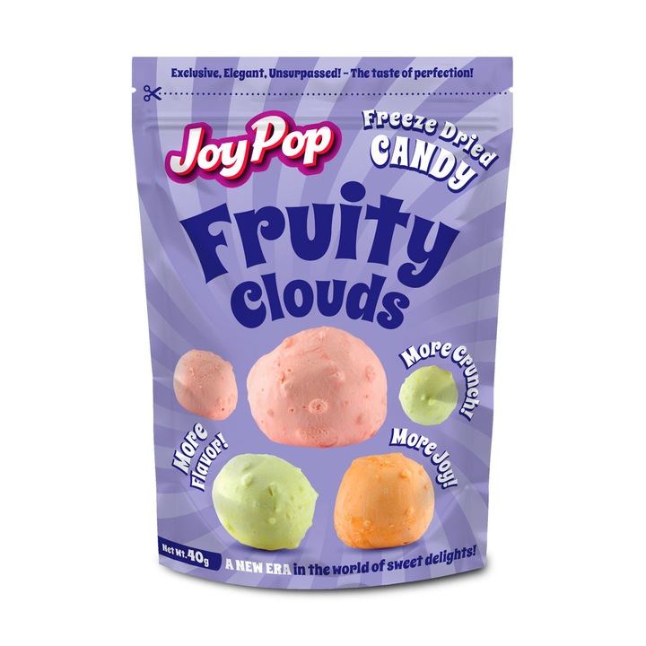 Bomboane crocante liofilizate JoyPop Fruit Clouds