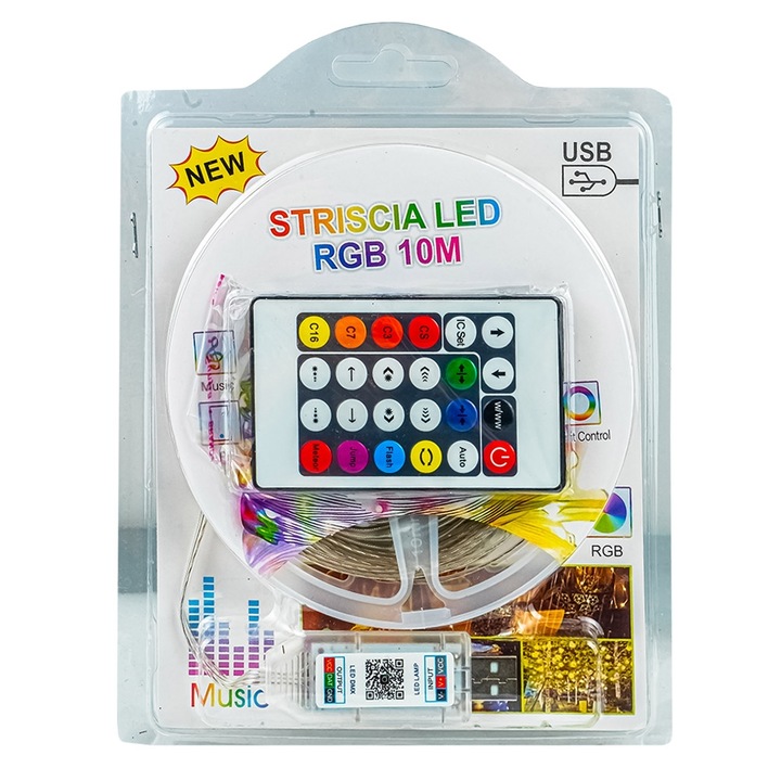 Banda led cu telecomanda, 5V