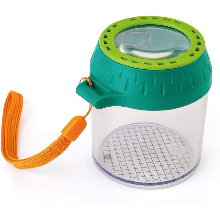 Rovarmegfigyelő doboz, TasyPins, nagyítóval, bioműanyagból, 4 éves és idősebb gyermekek számára