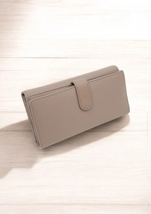 Portofel de dama din piele naturala Hassion A05, khaki