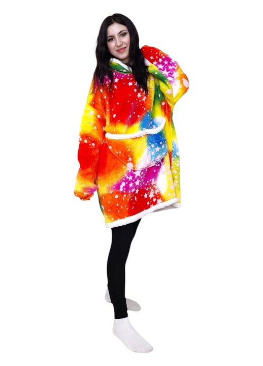 Hanorac Veselia maxi design red star One Size INTL