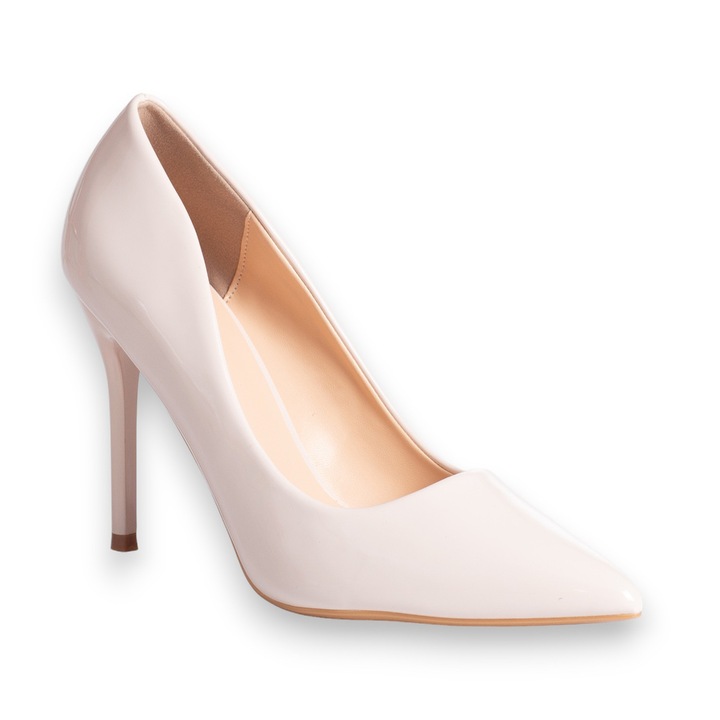 Pantofi, Moda Stil, Risam, Piele ecologica lacuita, Bej, 11, Bej