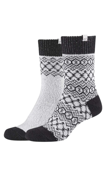Дамски комплект чорапи, Skechers Casual Cozy Jacquard 2PPK Socks SK41047-9202, Сиви, 35-38, 2 бр.