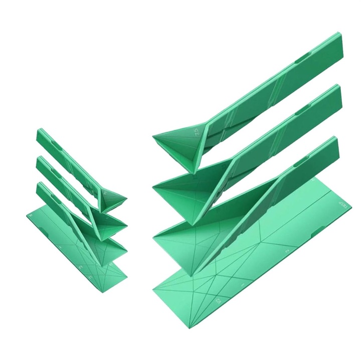 Комплект плоски мерителни лъжици 3 в 1 - 2 лъжици, 6 различни размера, многофункционални сгъваеми кухненски приспособления, прибори, лъжици, лъжици за готвене, течни съставки - зелени