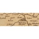 Harta Transilvania, format A3, anul 1633, cartograf Gerard Mercator