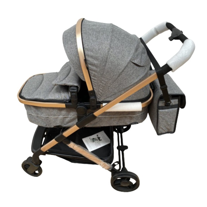 2 в 1 трансформируема детска количка-спортна количка, 608 сиво