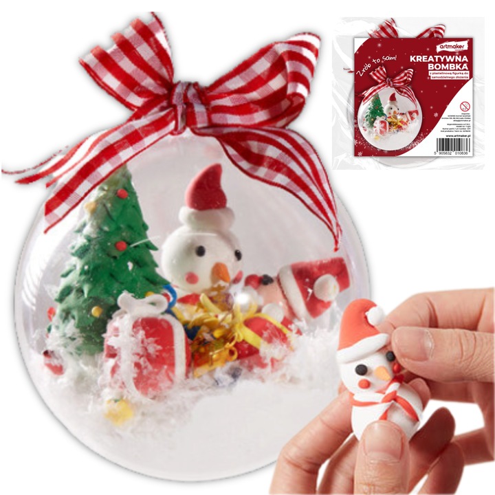 Kit Creativ, Artmaker, Globulet Acrilic, Lut De Modelare, Zapada Artificiala, Diametru De 11 cm