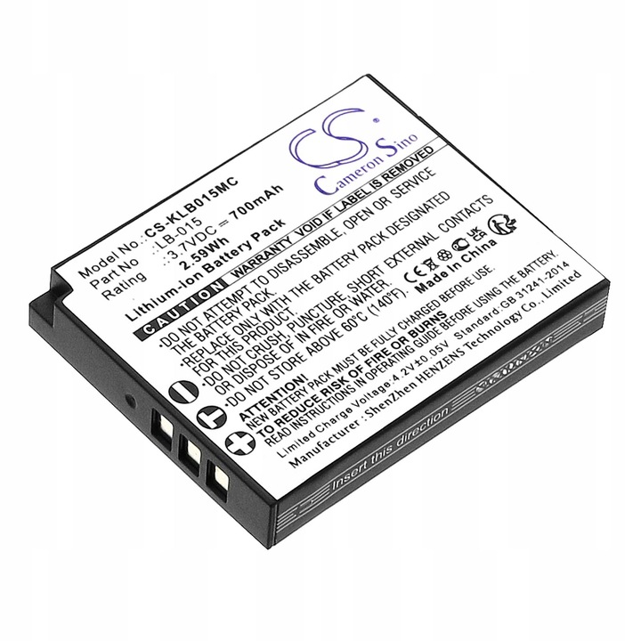 Baterie Tip baterie LB-015 LB015 pentru aparatul foto KODAK WPZ2 WP Z2, CS-KLB015MC