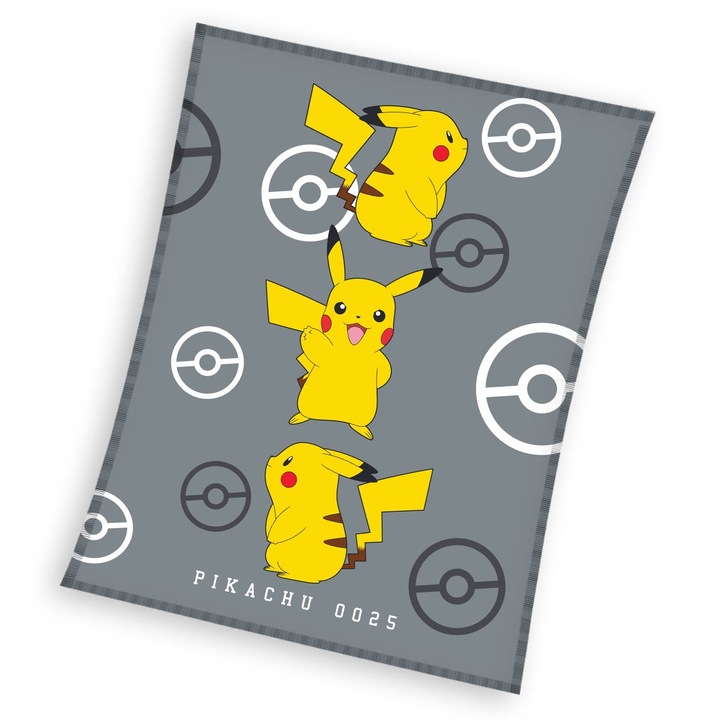 Paturica POKEMON, Poliester, 130x160cm, Multicolor