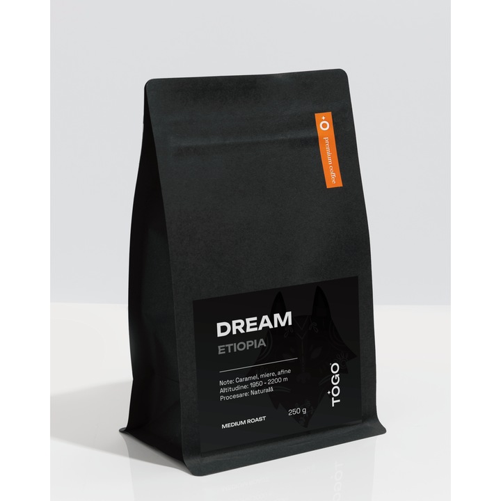 Cafea de specialitate boabe TOGO Dream, Heirloom, Procesare Naturala, Medium Roast, 250 g