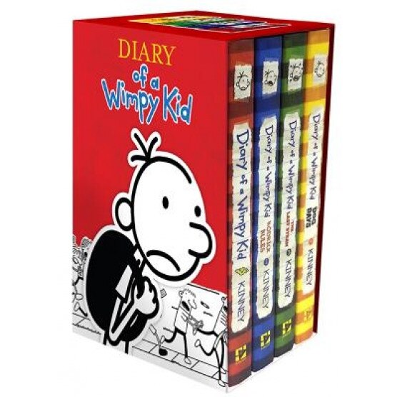 Diary of a Wimpy Kid Boxed Set: Diary of a Wimpy Kid/Rodrick Rules/The Last Straw/Dog Days, Jeff Kinney (Author)