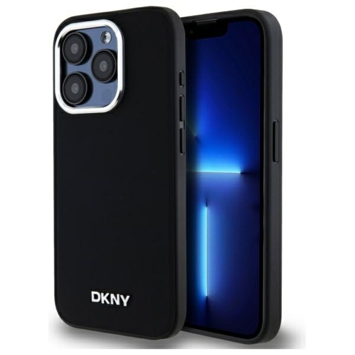 iPhone 15 Pro tok - DKNY Hardcase Plain Logo MagSafe (DKHMP15LPSCMCLK) - Fekete