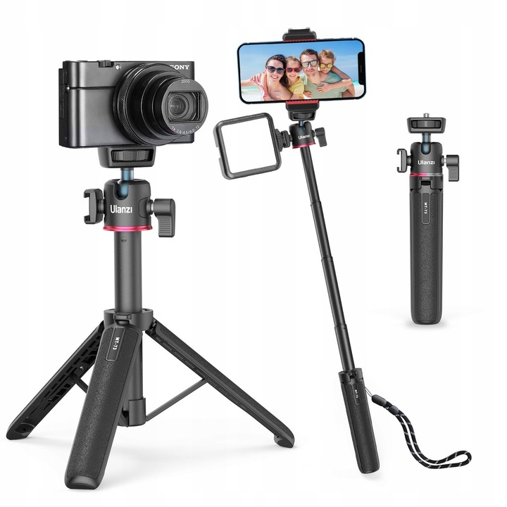 Статив Монопод за телефонна камера 3D глава 1/4'' + ISO, Ulanzi, MT-73