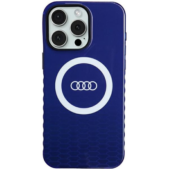 Audi IML Big Logo MagSafe kemény tok iPhone 15 Pro Max készülékhez 6.7″ tengerészkék AU-IMLMIP15PM-Q5/D