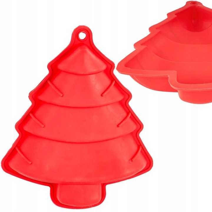 Matrita, Silicon, Flexibila, Usor De Curatat, 27x24 cm, Inaltime 4 cm, Rosu Si Auriu