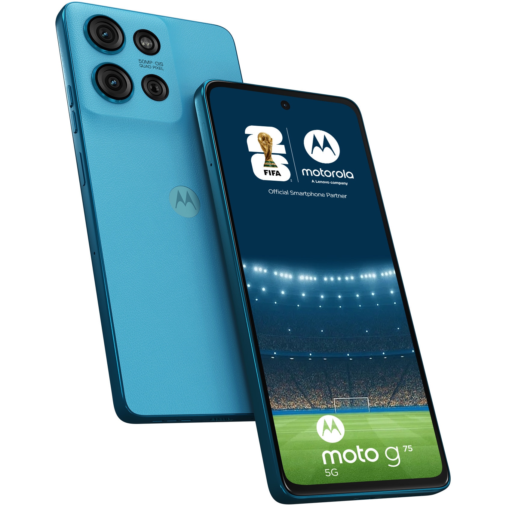 Telefon Motorola Moto g75, 256GB, 8GB RAM, 5G, Aqua Blue