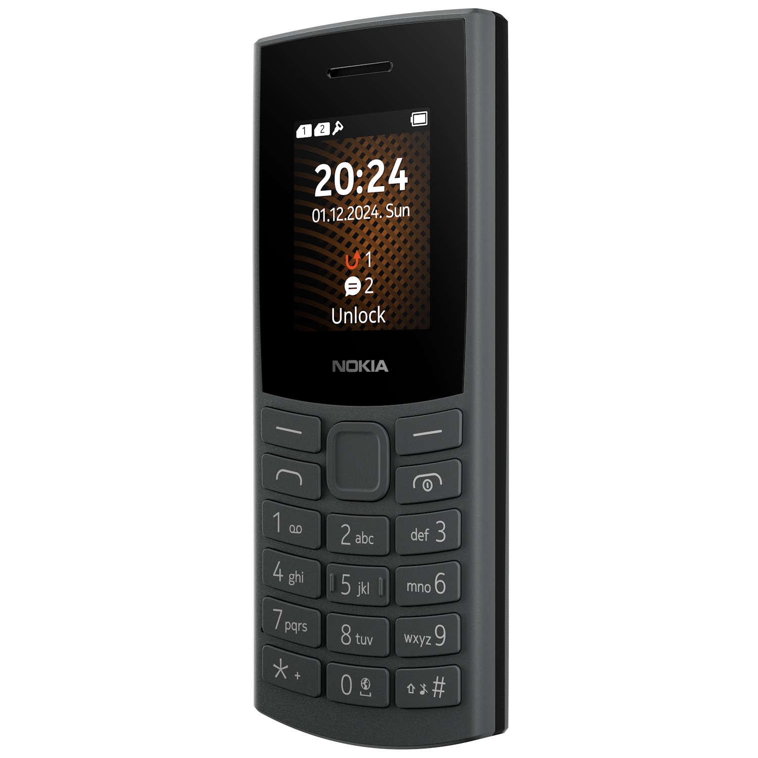 Telefon mobil Nokia 105 4G (2024), Dual SIM, Charcoal