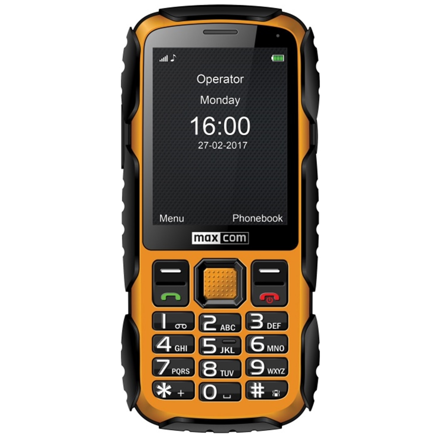 Telefon mobil Maxcom MM920 Light, Yellow + Adaptor priza Maxcom 10W