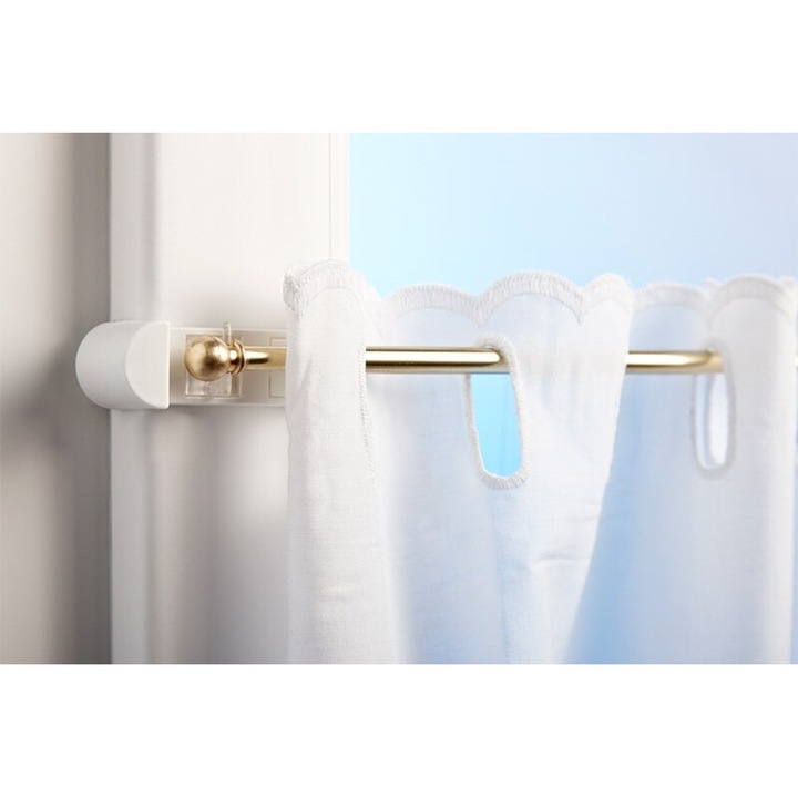 Fúrás nélküli támasz a teleszkópos rúdhoz, fehér