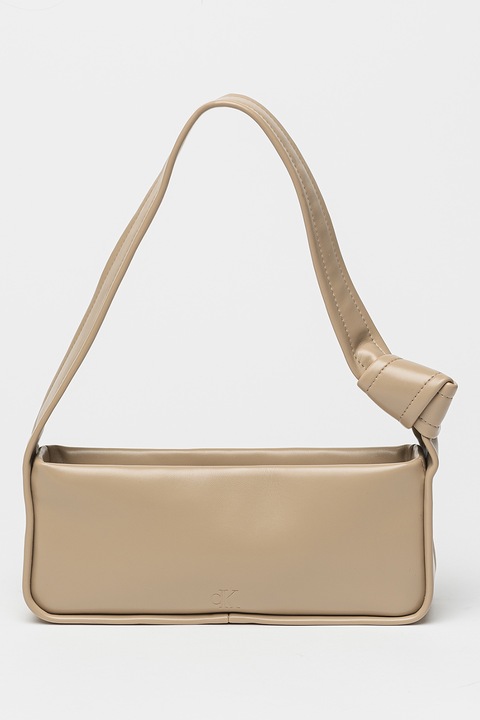 CALVIN KLEIN JEANS, Geanta de piele ecologica cu bareta de umar, Bej
