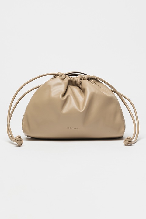CALVIN KLEIN JEANS, Geanta crossbody cu snur de ajustare, Grej