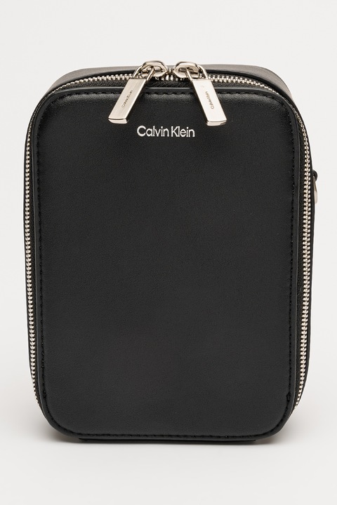 CALVIN KLEIN, Állítható keresztpántos táska, Fekete