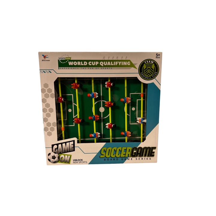 Masa de fotbal cu 12 jucatori, 24 steaguri, joc interactiv pentru 2 copii, +5 ani