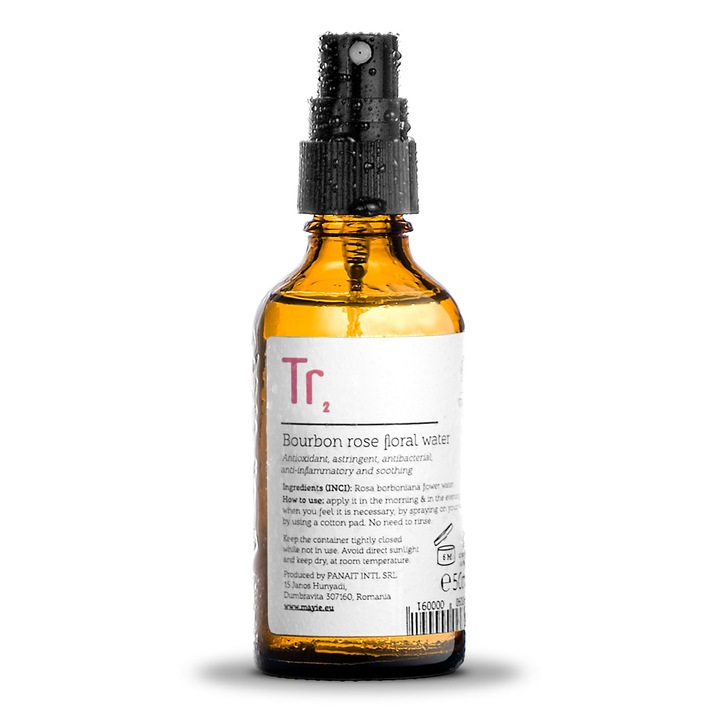 Apa florala de trandafir bourbon, 50ml