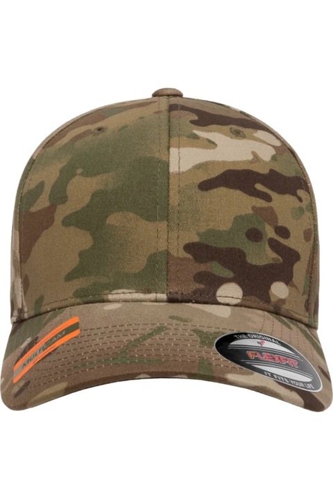 Flexfit Multicam бейзболна шапка за възрастни, Multicam, Меланж на каки