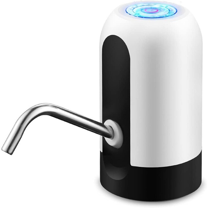 Elektromos vízadagoló, tömítéssel, usb töltés, 1200 mah, 3-20 lica palackok, fehér(Szobahőmérsékletű víz Víztároló)