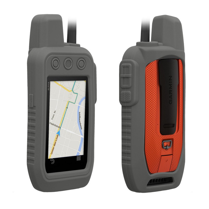 Защитно покритие Kwmobile за Garmin Alpha 300/Alpha 200, Сиво, Силикон, KWM0000179J008C