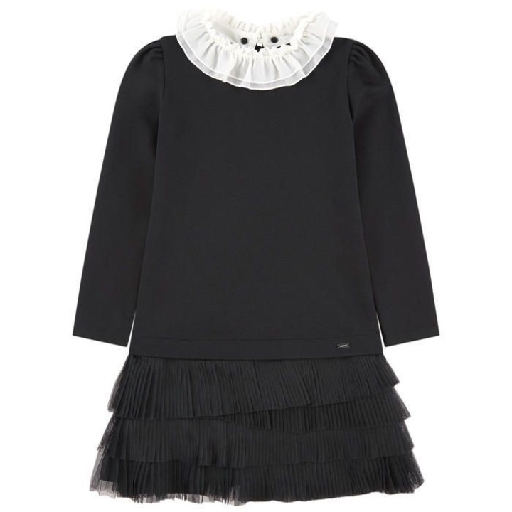 Рокля с дълъг ръкав и плисирана пола 16г.166см