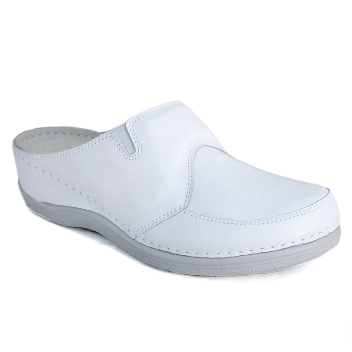 Turul fehér női bőr kényelmi klumpa BS-8 Méret 40