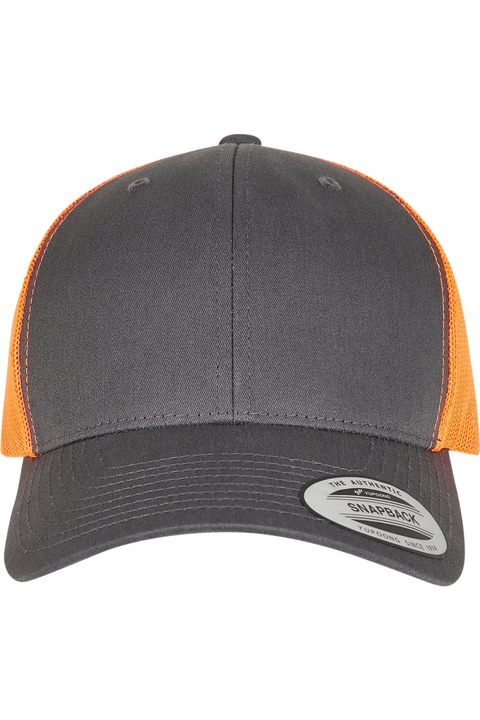 CAMERAN Flexfit Cap Adults, Charcoal/Neon Orange Един размер