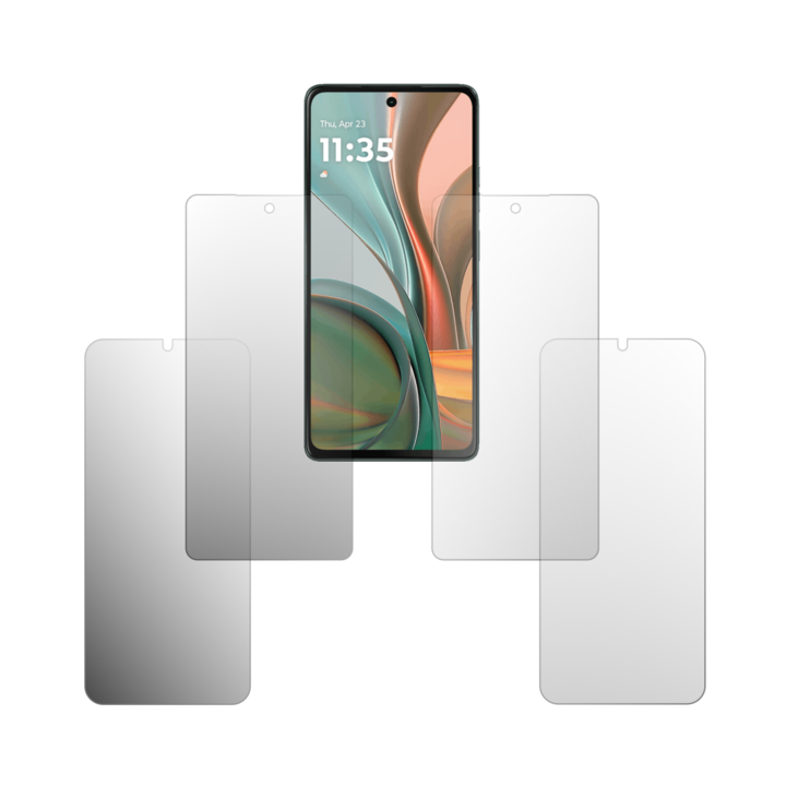 Комплект от 4 протектора за екран Folie24, за Motorola Moto G75, 2X Ultra-Clear + 2X Matte, пълно покритие на дисплея и удобни за калъфи, залепващи, гъвкави със саморегенериране