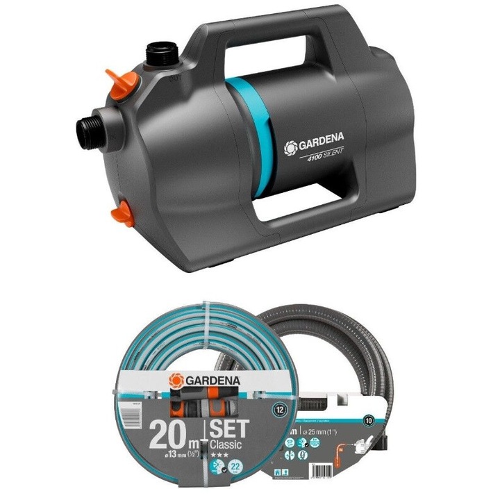 Pompa apa de gradina Gardena 4100 Set Silentios