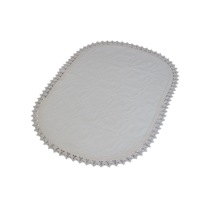 Овална бяла салфетка 55 х 35 см