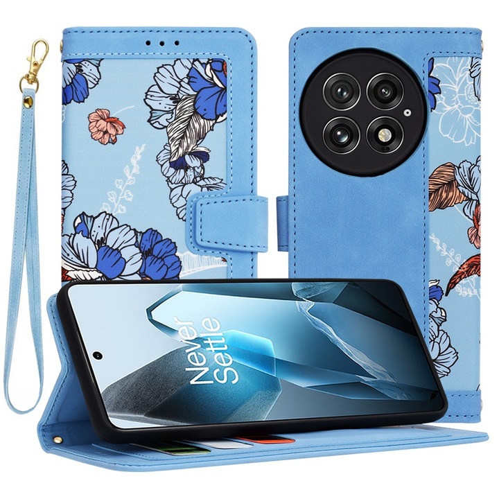 Калъф за OnePlus 13, I78, Еко кожа, Vibrant Blue