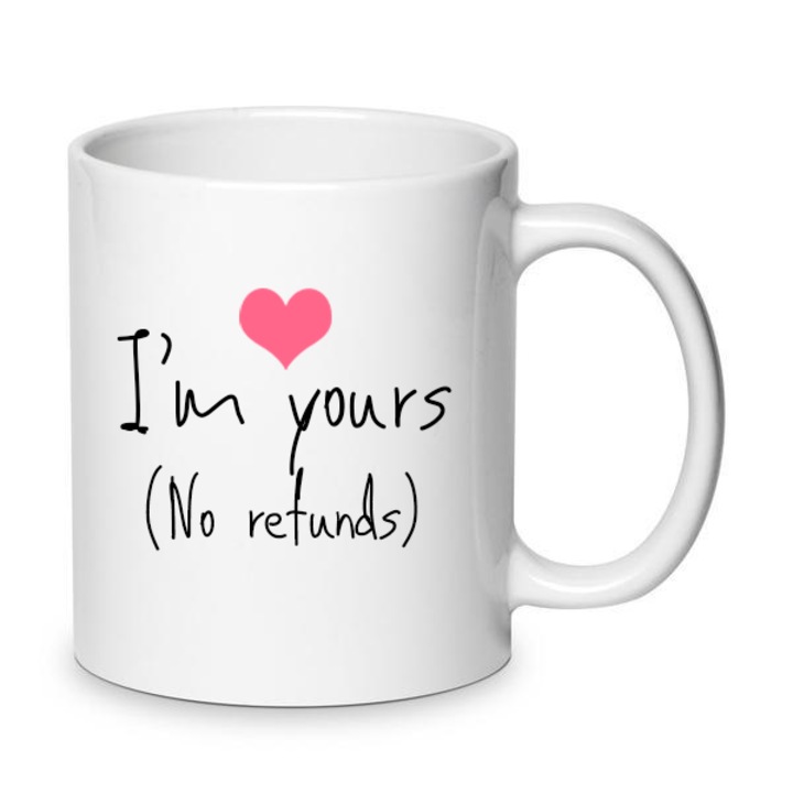 Чаша, Chn, Керамика, Дизайн за Свети Валентин, 330 ml, Бяла