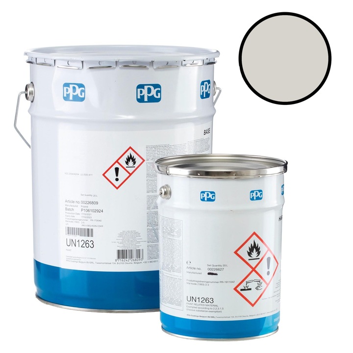 Rasina epoxidica, Vopsea pentru beton, Alb, 20 l, Rezistenta la conditii meteorologice, Satinat, Pentru interior, Acoperire 60 m², Timp de uscare 3 h, Necesita grunduire