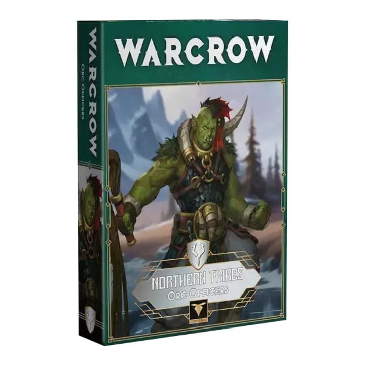 Extensie de joc Warcrow, Northern Tribes Orc Officers, Corus Belli, 2 carti si modele de asamblat