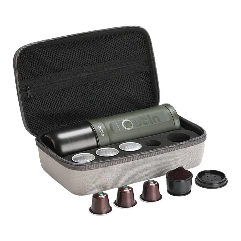 Outin Nano 7500mAh set de filtru de cafea portabil (verde) + cutie de protectie