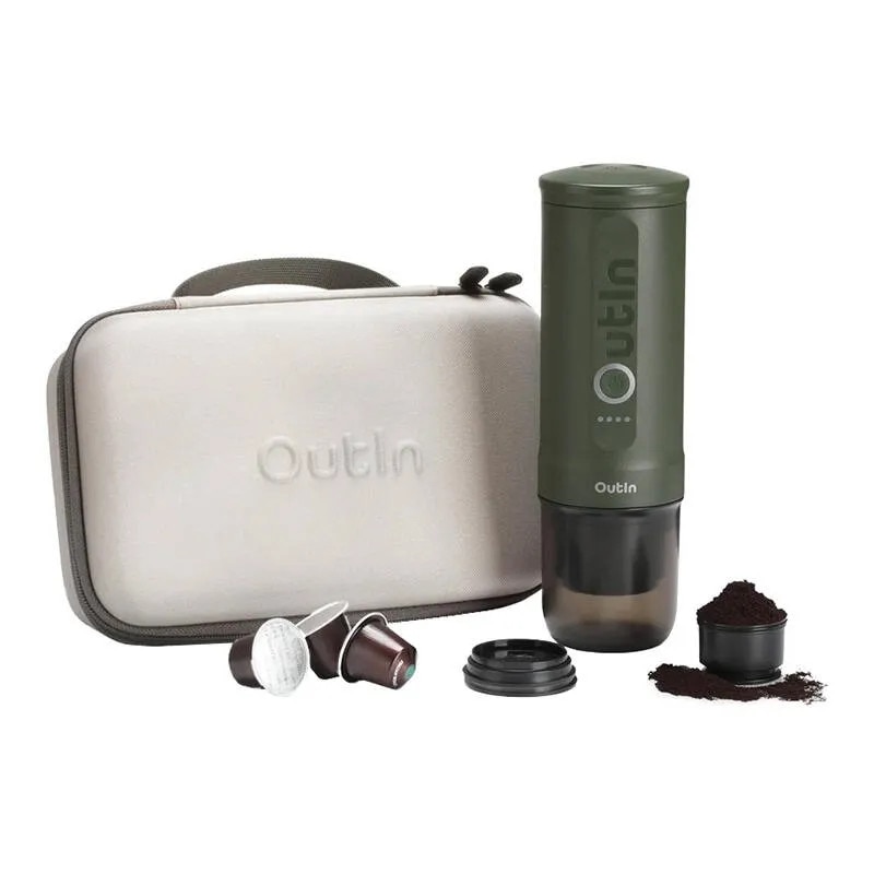 Outin Nano 7500mAh set de filtru de cafea portabil (verde) + cutie de protectie