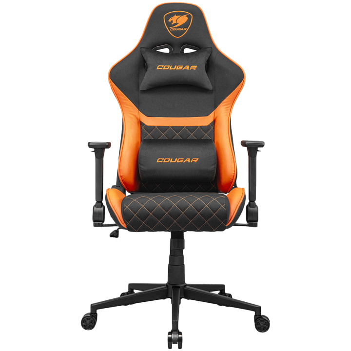 Scaun Gaming COUGAR, Armor One V2 F, PVC, Pana la 120 kg, Negru/Portocaliu