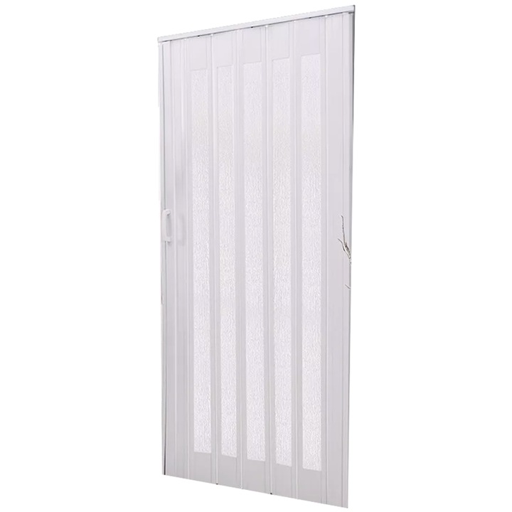 Сгъваема врата Vista Flex, PVC материал, цвят Smoke White, 85x203см